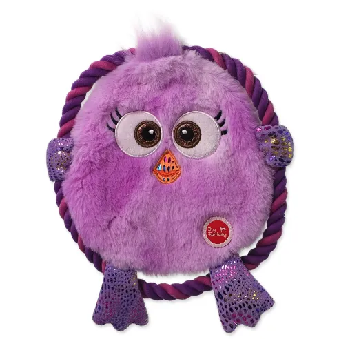 Igrača Dog Fantasy Monsters kokoš šušteča z vrvjo vijolična 18 cm