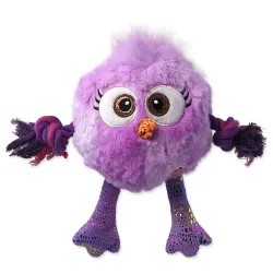 Igrača Dog Fantasy Monsters kokoš s piščalko, z vrvmi in vozli, vijolična 15 cm