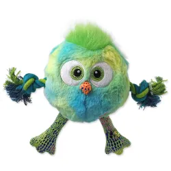 Igrača Dog Fantasy Monsters kura s piščalko, z vrvmi in vozli, modra 15cm