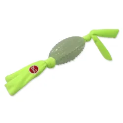 Igrača Dog Fantasy Glow ovalna žoga bela iz TPR, sveti v temi 31 cm