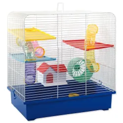 Kletka Small Animals CH5 bela in modra 49x32,5x52,5cm