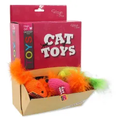 Igrača Magic Cat miška iz bombaža z catnipom 6 cm 40 kosov