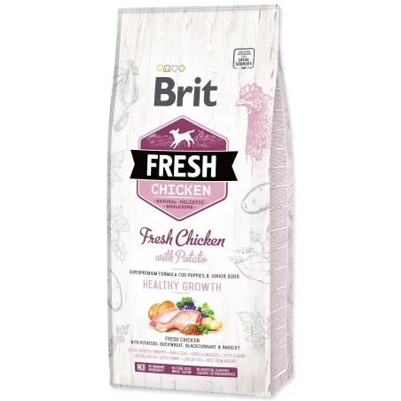 Hrana Brit Fresh Chicken with Potato Puppy Healthy Growth 12kg
