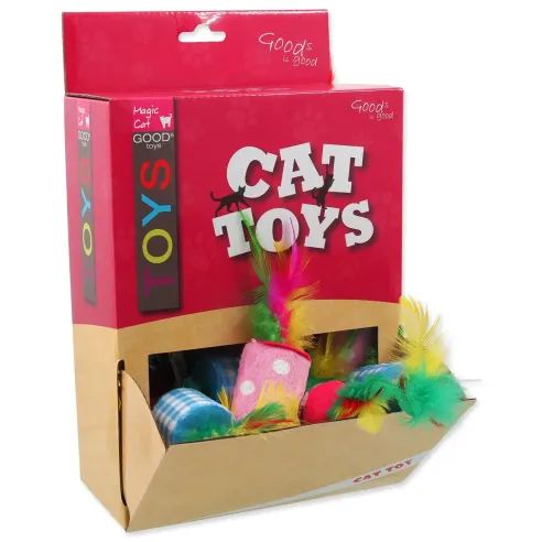 Igrača Magic Cat valj s perjem bombaž 5 cm 24 kosov