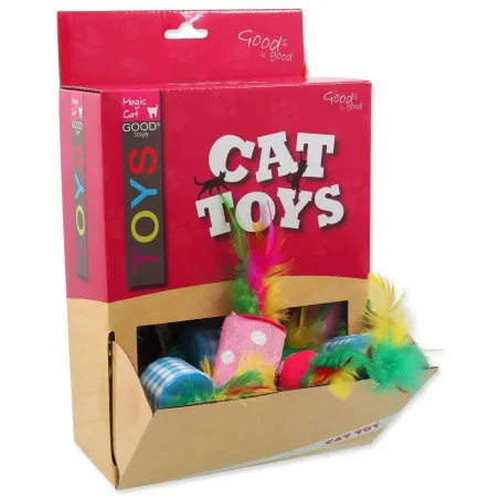 Igrača Magic Cat valj s perjem bombaž 5 cm 24 kosov