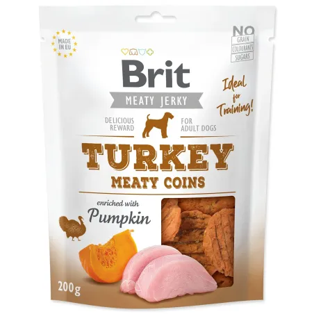 Posladek Brit Jerky Meaty puran, koluti 200g