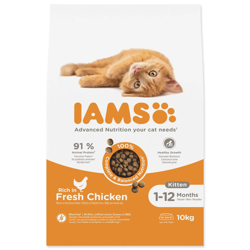Hrana IAMS Cat Kitten Chicken 10 kg