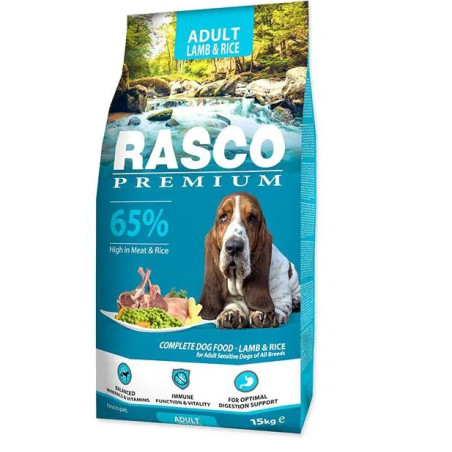 Rasco Premium Adult jagnječje z rižem 15 kg