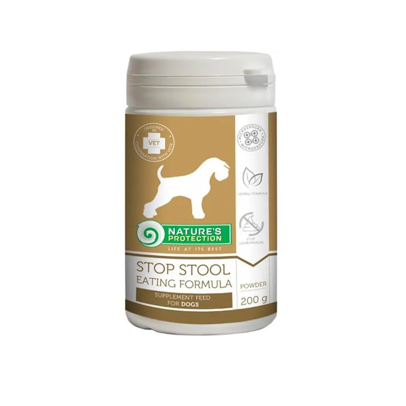 Natures P dog Stop formula proti uživanju blata 200 g