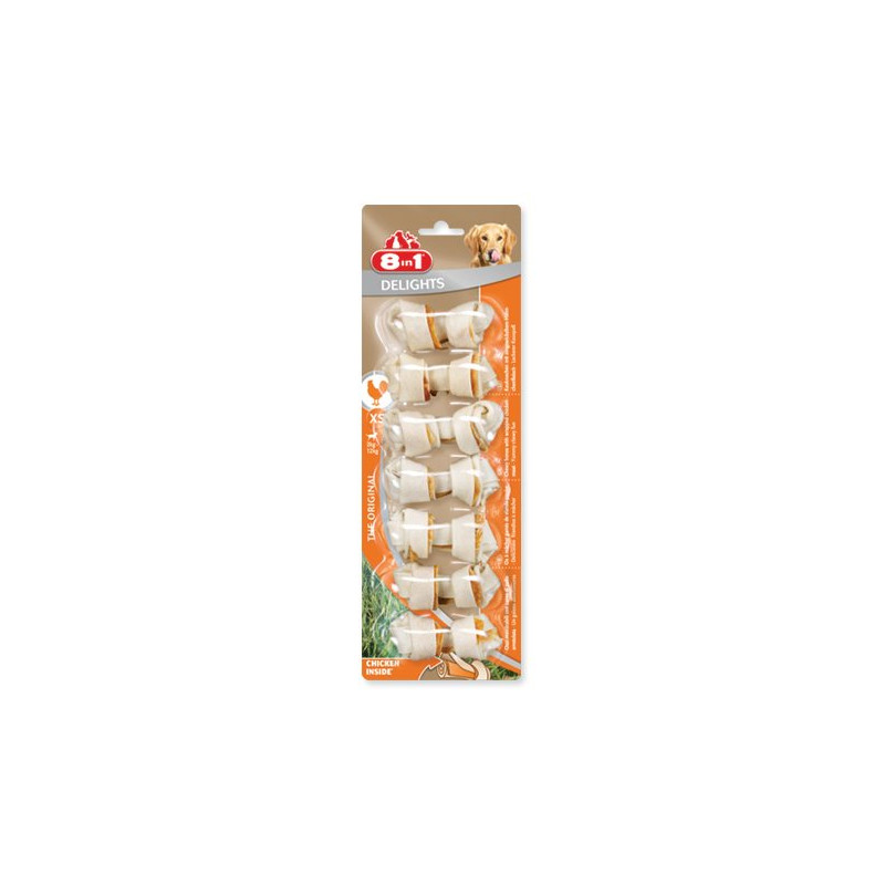 Poslastica 8in1 Delights žvečilna kost XS 7 kosov