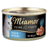 Konzerva Miamor Feine Filets Adult tunina z kozicami v želeju 100g