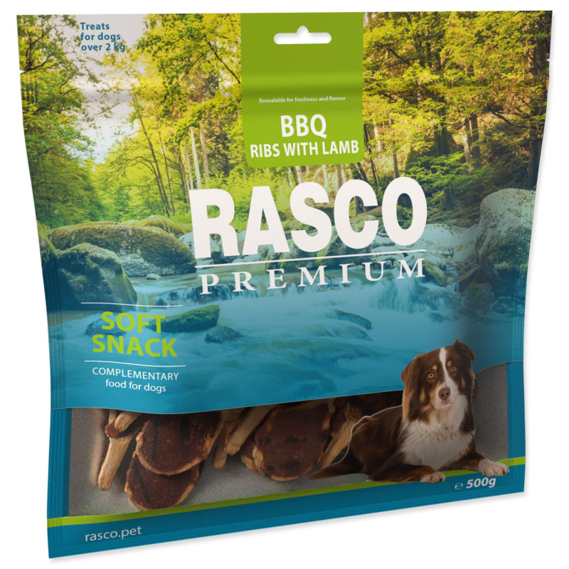 Poslastica Rasco Premium BBQ jagnječja rebrca 500 g