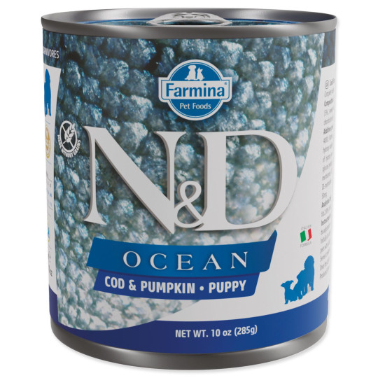 Konserva N&D Puppy Ocean Treska & Buča 285g
