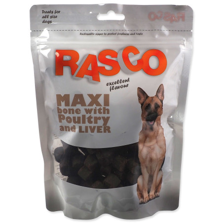 Poslastica Rasco maxi kost s perutnino in jetri 5cm 450g
