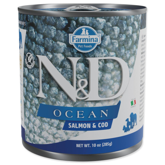Konzerva N&D Dog Ocean Losos in polenovka 285g