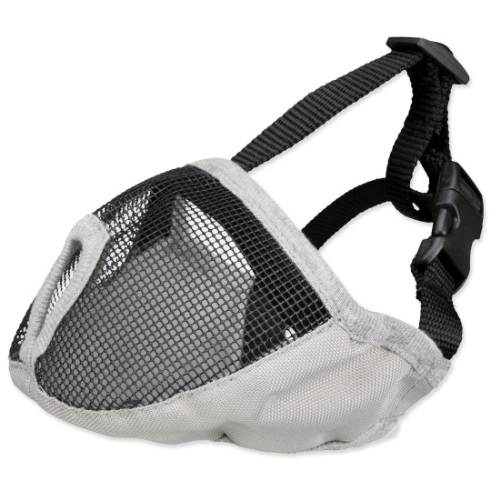 Nagobčnik za kratkonose pasme, poliester, S–M, 24 cm, siv