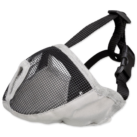 Nagobčnik za kratkonose pasme, poliester, S–M, 24 cm, siv