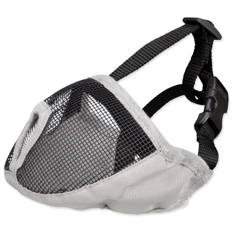 Nagobčnik za kratkonose pasme, poliester, S–M, 24 cm, siv