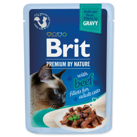 Vrečka Brit Premium by Nature goveji fileti v omaki 85g
