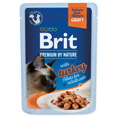 Vrečka Brit Premium by Nature puranje filete v omaki 85 g