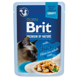 Vrečka Brit Premium by Nature piščančji fileti v omaki 85 g
