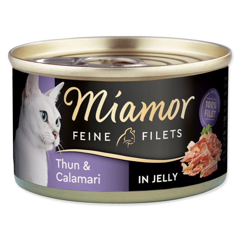 Konzerva Miamor Feine Filets Adult tuna z lignji v želeju 100g