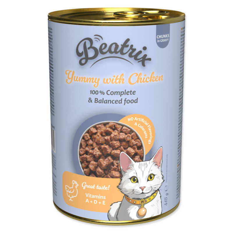 Konzerva Beatrix Adult s piščančjim mesom 415 g