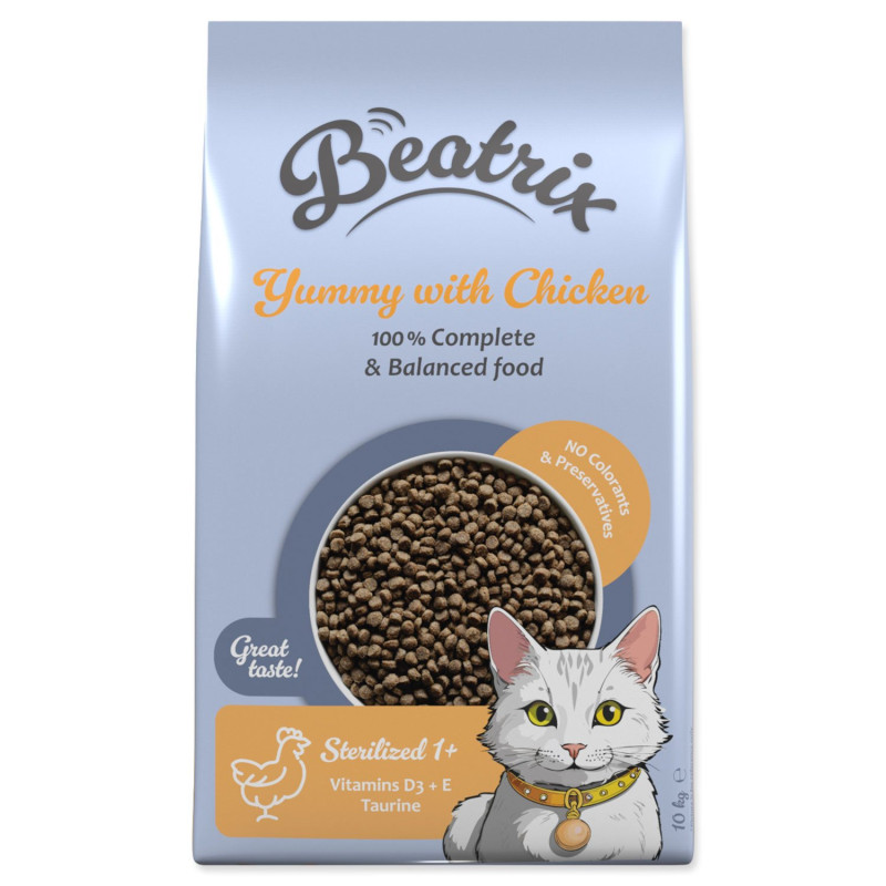 Hrana Beatrix Sterilised s piščančjim mesom 10 kg