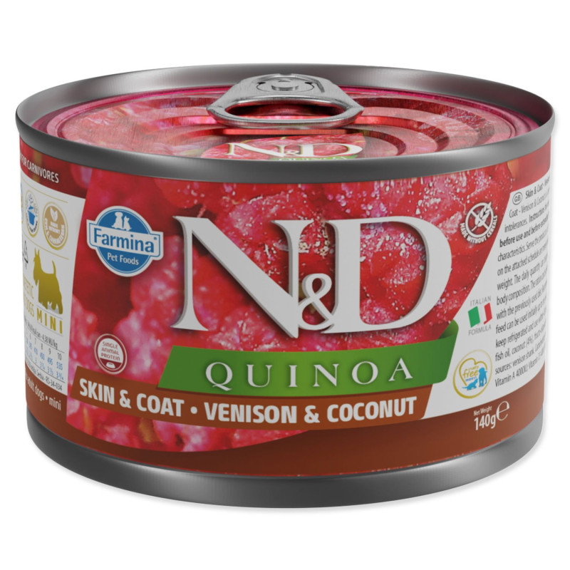 Konserva N&D Dog Quinoa jelenovina & kokos 140 g