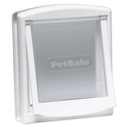 PetSafe plastična vratca s prozornim krilcem, bela, izrez 18,5x15,8cm