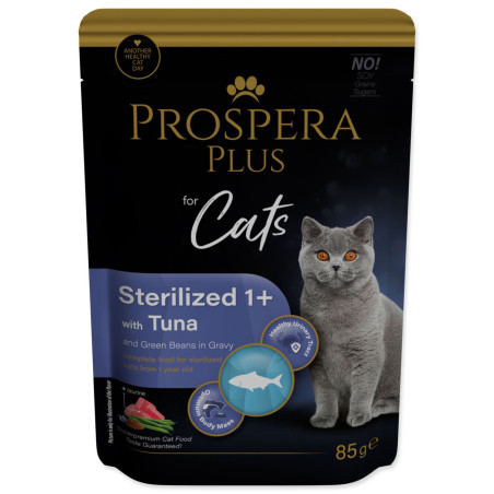 Vrečka Prospera Plus Sterilized 1+, tuna, fižol 85 g