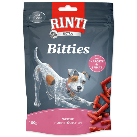 Poslastica Rinti Bitties piščanec s korenčkom in špinačo 100g