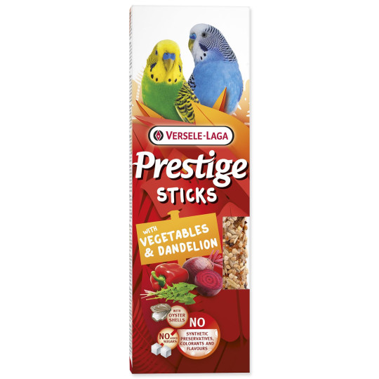 Palčke Versele-Laga Prestige za male papagaje z zelenjavo in regrat 60 g 2 kosi