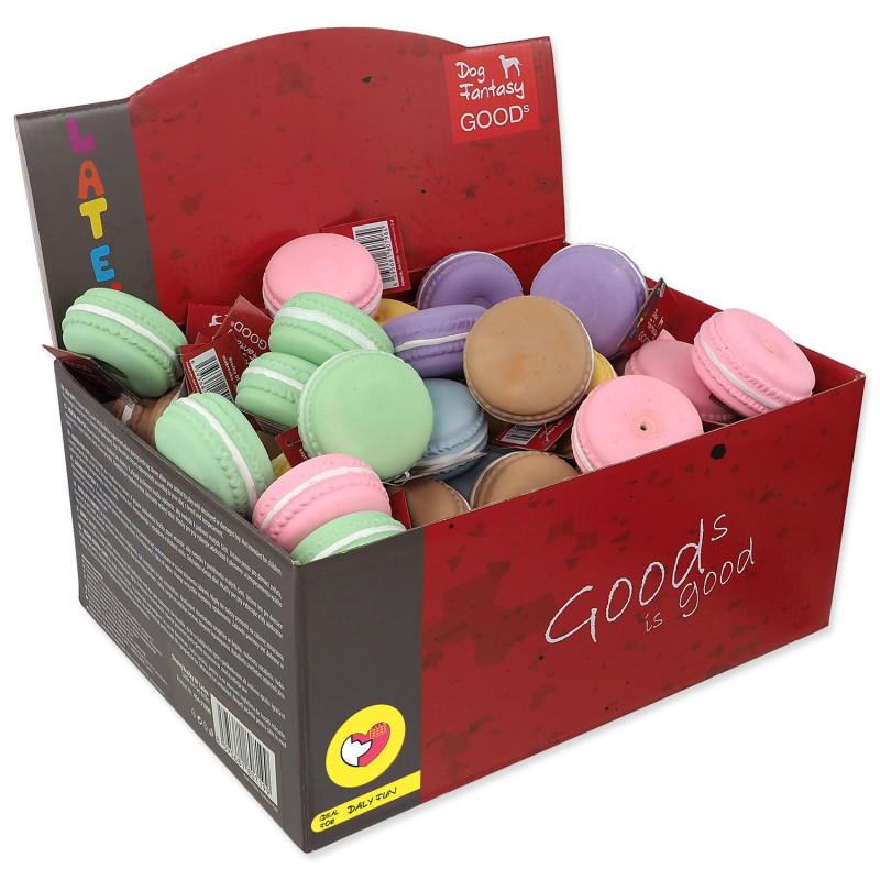 Stojalo igrač Dog Fantasy Latex Macaroon, komplet 60 kosov