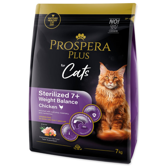 Hrana Prospera Plus za sterilizirane 7+ Piščanec Uravnotežena teža 7 kg