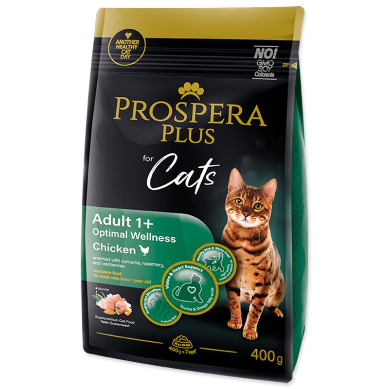 Hrana Prospera Plus Adult 1+ Piščanec Optimal Wellness 0,4kg