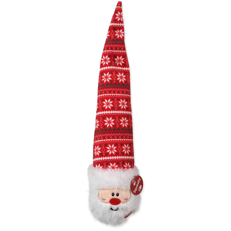 Igračka Dog Fantasy Winter Tale krogla s kapo, rdeča, s piščalko, 38 cm