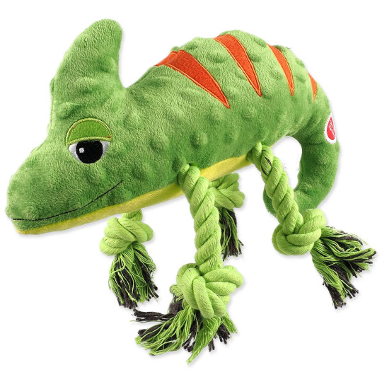 Igrača Dog Fantasy Jungle kameleon s piščalko, zelen, 28 cm
