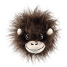 Igrača Dog Fantasy Jungle opičja glava z vgrajeno piščalko, temno rjava, 12 cm