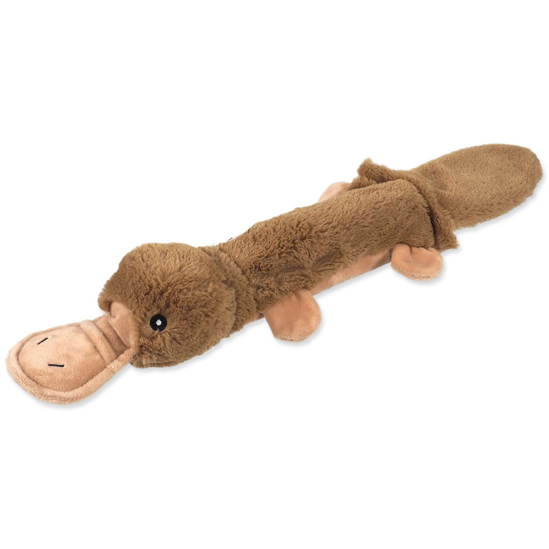 Igrača Dog Fantasy Recycled Toy kljunorog s PET-plastenko, piščalko in šuštečim repom, 55 cm
