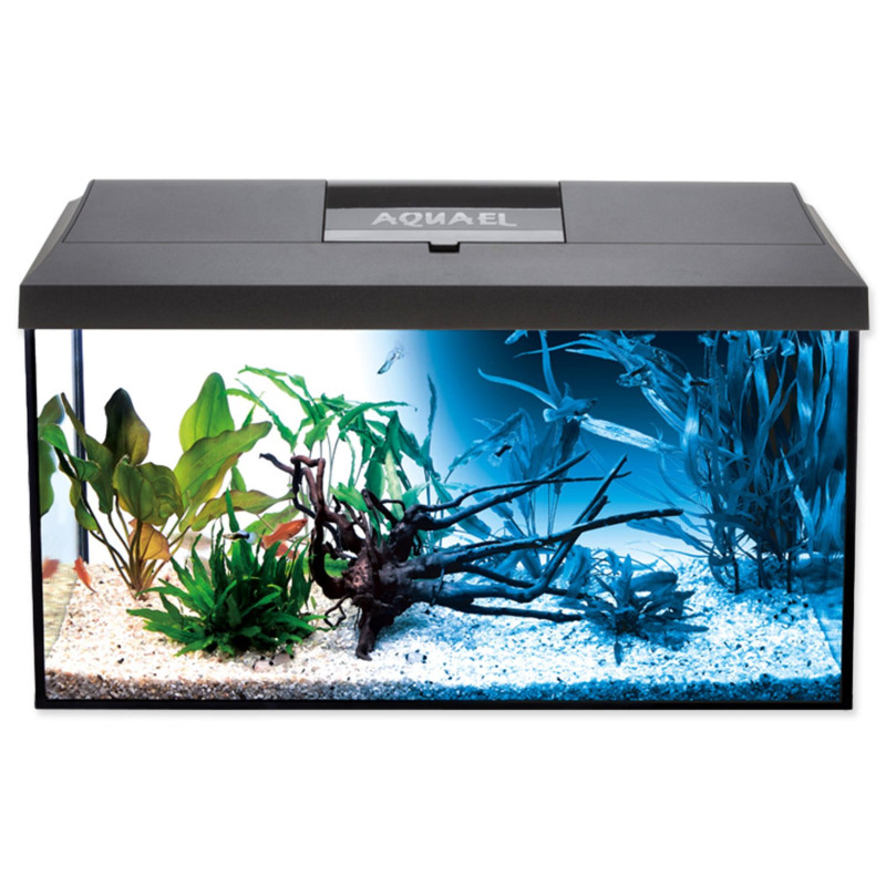 Akvarijski komplet Aquael LEDDY LED Day & Night črni 60x30x30cm 54l
