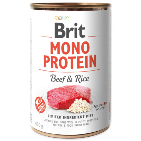 Konzerva Brit Mono Protein govedina z rižem 400 g