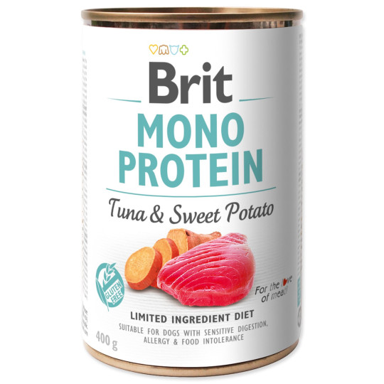 Konserva Brit Mono protein tunina s sladkim krompirjem 400 g