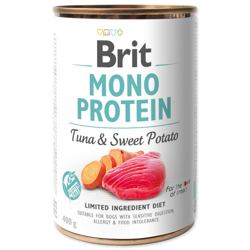 Konserva Brit Mono protein tunina s sladkim krompirjem 400 g