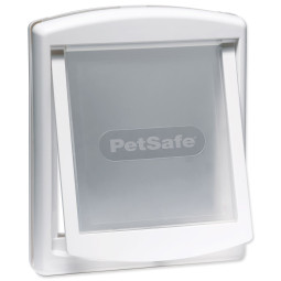 Plastična vratca PetSafe s prozornim krilcem, bela, izrez 28,1x23,7cm