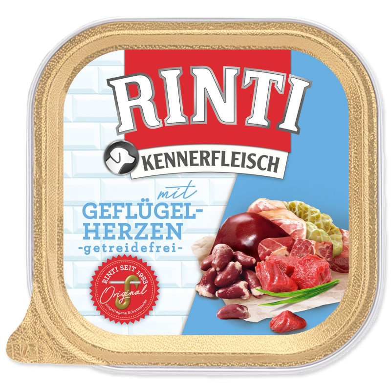 Posodica Rinti Kennerfleisch Adult perutninsko srce 300 g