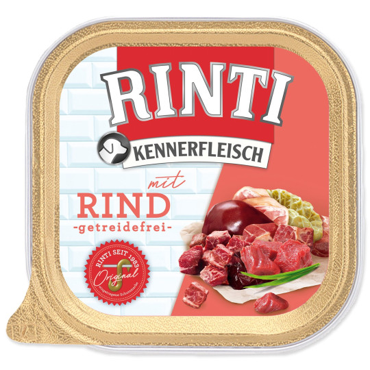 Posodica Rinti Kennerfleisch za odrasle goveje 300g