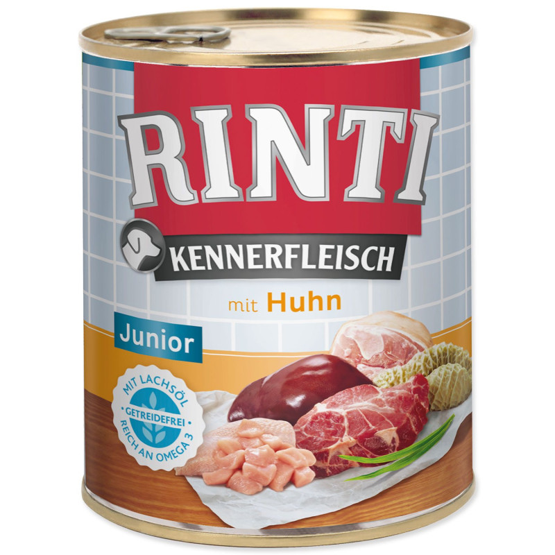 Konzerva Rinti Kennerfleisch Junior piščanec 800g