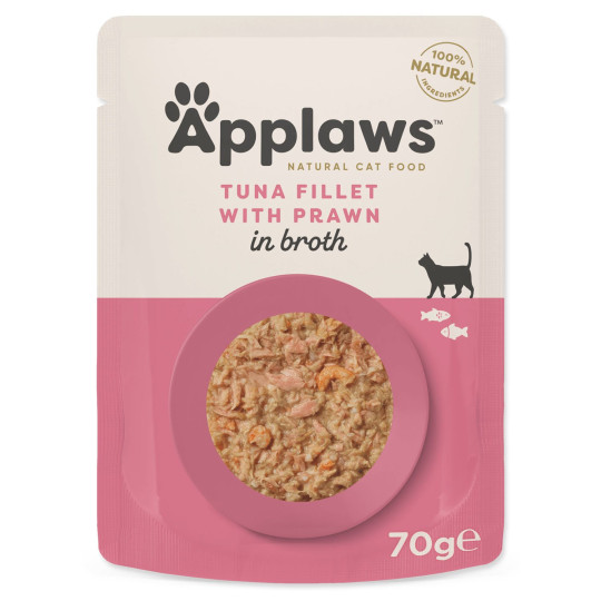 Vrečka Applaws Cat tuna in kozice 70 g