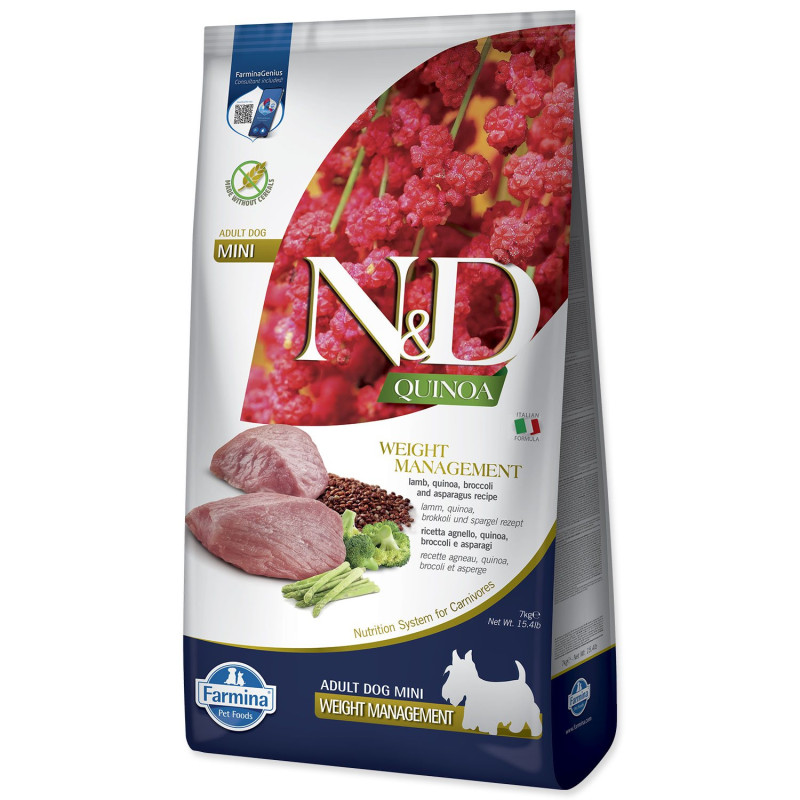 Hrana za pse N&D Dog Adult Quinoa Weight Management Lamb & Broccoli 7kg